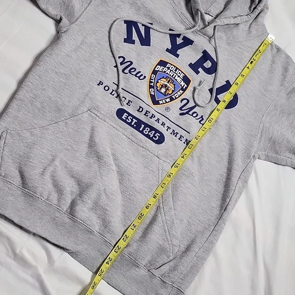 NYPD pullover sweater with hoodie and pockets sz S - Picture 5 of 8